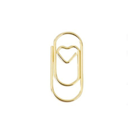 Paperclips met hartje goud 20 mm | 100 stuks