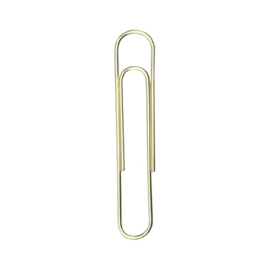 Paperclips goud 50 mm | 100 stuks