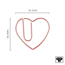 Paperclips hartje koper 16 mm | 50 stuks