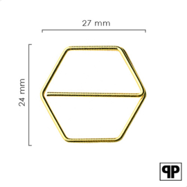 Paperclips honingraat goud 24 mm | 50 stuks