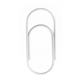 Paperclips wit 50 mm | 10 stuks