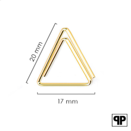 Paperclips driehoek goud 19 mm | 100 stuks