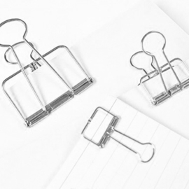 Binder clip zilver 19 mm