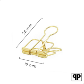 Binder clip goud 19 mm