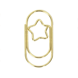 Paperclips met ster goud 38 mm | 10 stuks