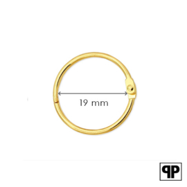 Sluitring goud 19 mm
