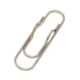 Paperclip met penhouder zilver