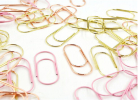 Paperclips roze 50 mm | 10 stuks