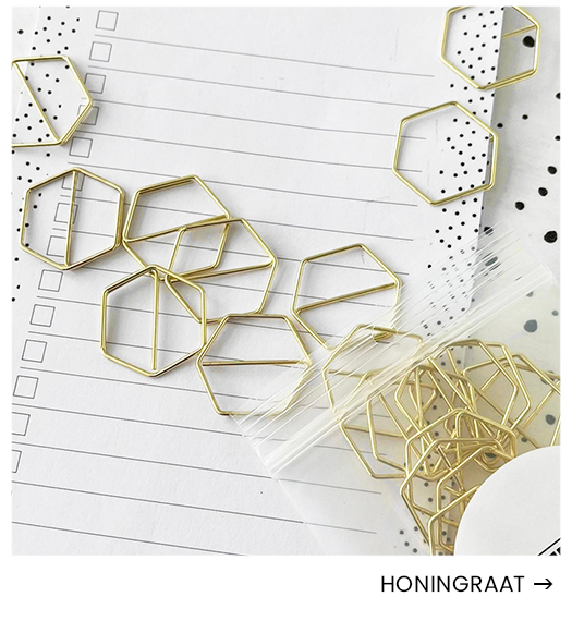 Honingraat, hexagon paperclip