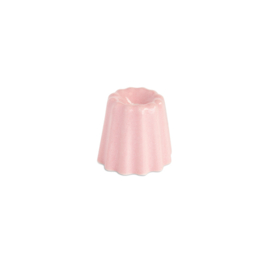Porseleinen kaarsenhouder voor verjaardagskaarsjes - Roze glazend