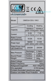 Mwpower airco 3,5 kw R32 met App