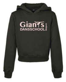ZWARTE CROPPED SWEAT HOODIE KIDS 'GIANTS DANSSCHOOL'