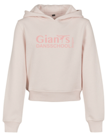 ROZE CROPPED SWEAT HOODIE GLITTER 'GIANTS DANSSCHOOL'