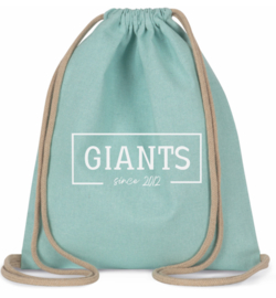 Rugzakje met koord Topaz Blue - white
