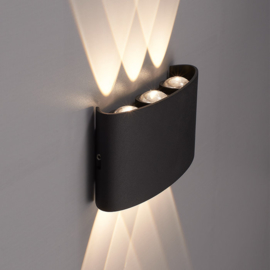 LED Wandlamp Tulsa zwart - Hoftronic