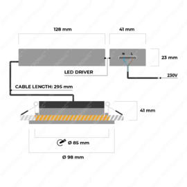 SALE 3x Smart LED inbouwspot Napels - Zwart - hoftronic