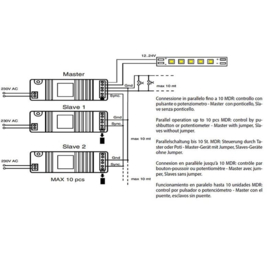 QLT MDR60 LED voeding 24V DC 60W dimbaar met externe drukknop, potmeter of 1-10VV