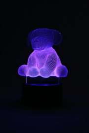 Knuffel hondje 2 led lamp