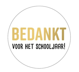 Wensetiket Bedankt voor het schooljaar