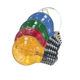 LED Filament Gekleurde Lampen G45 | 10 Set | 5 Kleuren