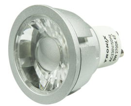 LED GU-10 Zilver 5 Watt COB 2700K 40° Dimbaar