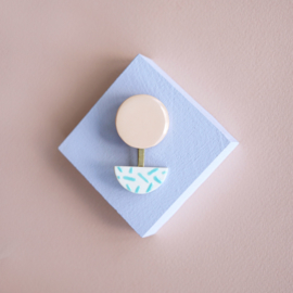 porcelain brooch Mendini