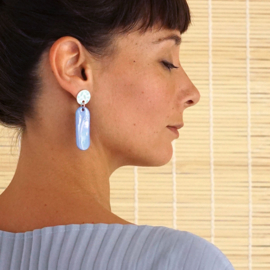 porcelain earrings Lungo