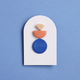 porcelain brooch Colorato
