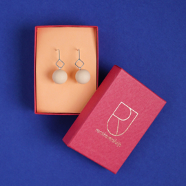 porcelain earrings drops cube