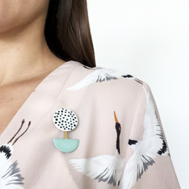 porcelain brooch Mendini