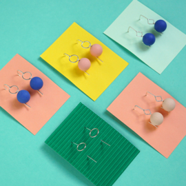 porcelain earrings drops cube