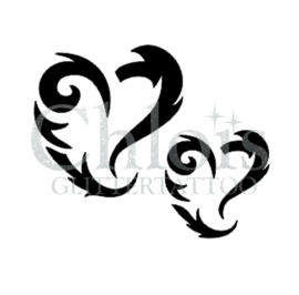 Swirly Heart (DS) (5 Pcs)