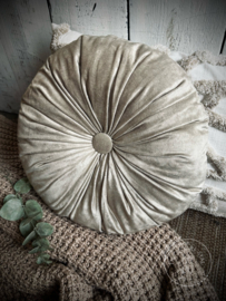 Velvet kussen rond Dove White