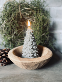 Led kaars kerstboom taupe