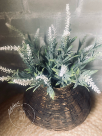 Kunsttak Lavendel Crème/wit
