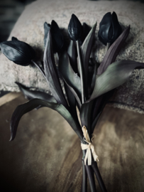 Bosje kunsttulpen zwart
