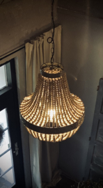 Hanglamp Luna kralen oud wit
