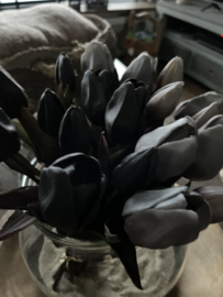 Bosje kunsttulpen zwart