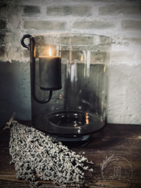 Windlicht glas Smoke L Ø 22