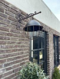 Stoere ijzeren hanglamp helmet D30