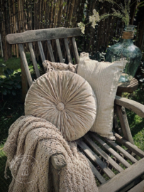 Velvet kussen rond Dove White