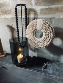Houten ketting op stalen frame