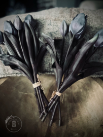 Bosje kunsttulpen grijs