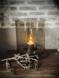 Windlicht glas Smoke L Ø 22