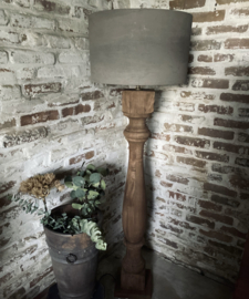 Houten vloerlamp baluster naturel