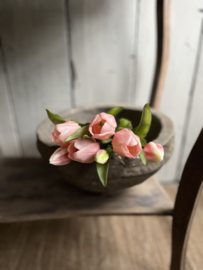 Bosje kunsttulpen lichtroze 30 cm