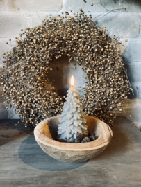 Led kaars kerstboom taupe