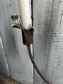 3-arms kandelaar roest bruin