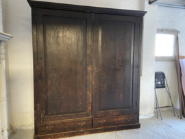 Teakhouten kast oud zwart