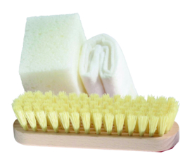 Brush, sponge, cloth